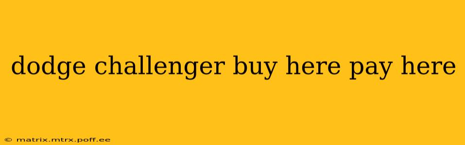 dodge challenger buy here pay here