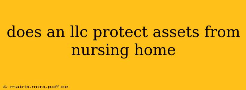 does an llc protect assets from nursing home