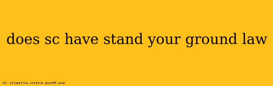 does sc have stand your ground law