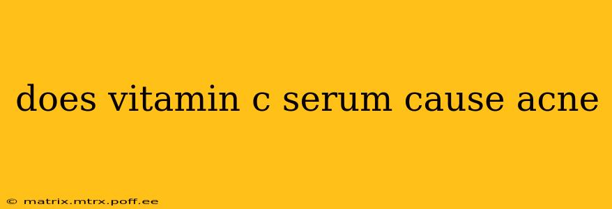 does vitamin c serum cause acne