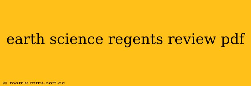 earth science regents review pdf