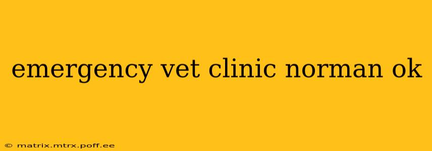 emergency vet clinic norman ok