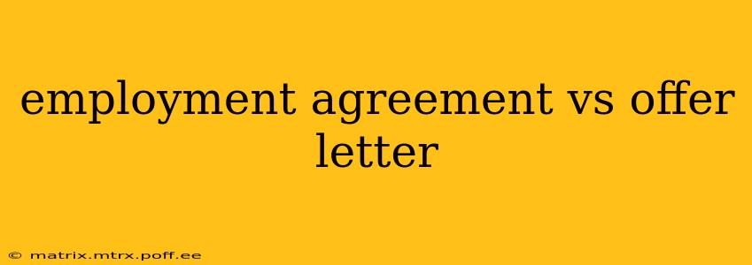 employment agreement vs offer letter