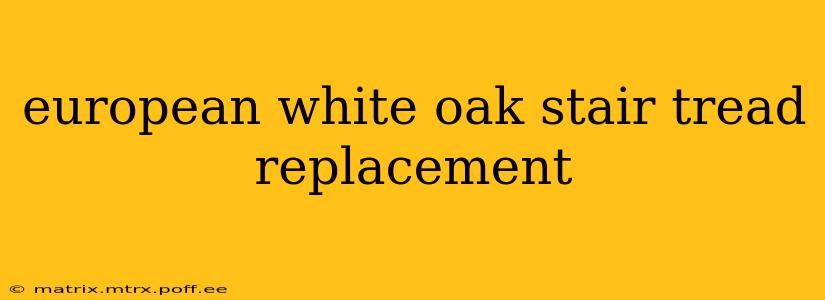 european white oak stair tread replacement