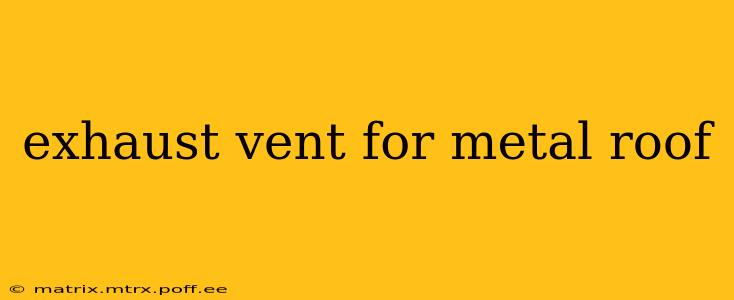 exhaust vent for metal roof