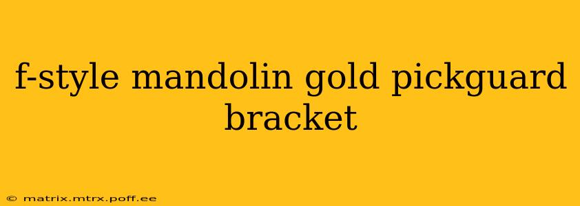 f-style mandolin gold pickguard bracket