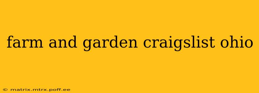 farm and garden craigslist ohio