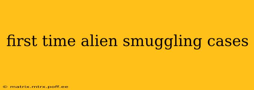 first time alien smuggling cases