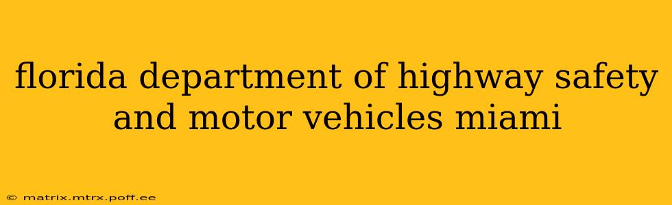florida department of highway safety and motor vehicles miami