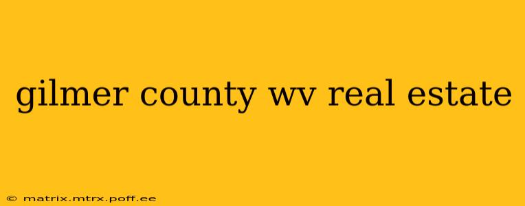 gilmer county wv real estate