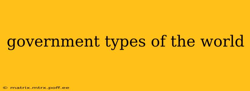 government types of the world