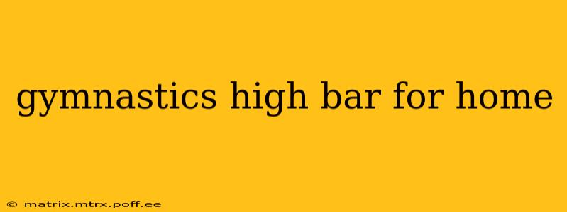 gymnastics high bar for home