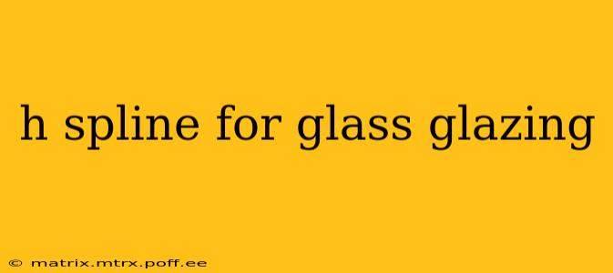 h spline for glass glazing