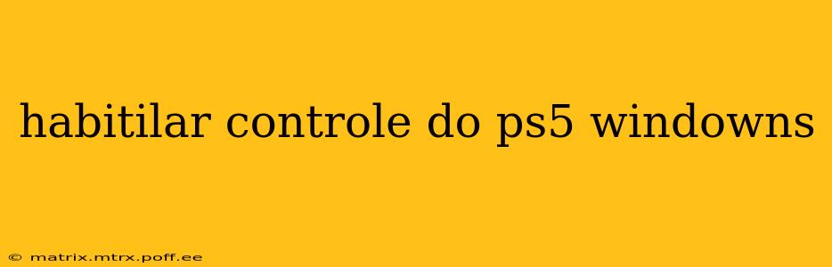 habitilar controle do ps5 windowns