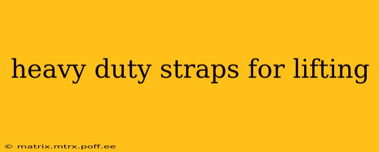 heavy duty straps for lifting