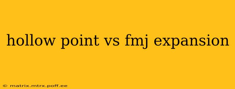 hollow point vs fmj expansion