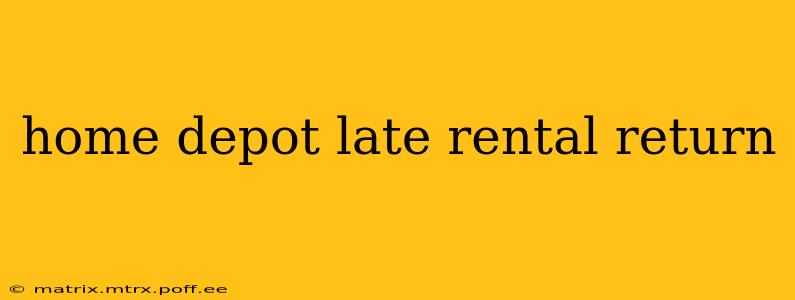 home depot late rental return