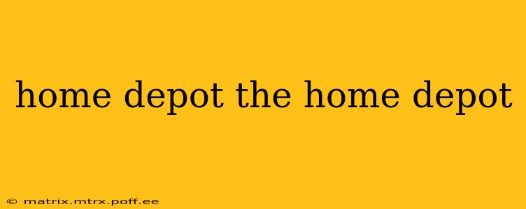 home depot the home depot