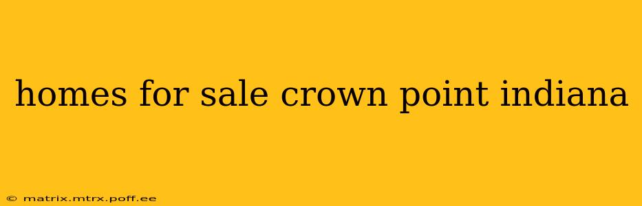 homes for sale crown point indiana