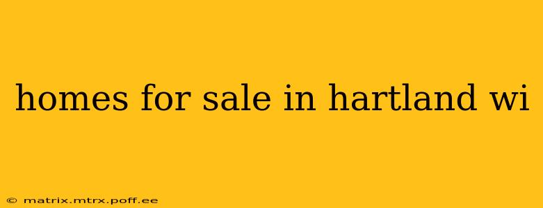 homes for sale in hartland wi