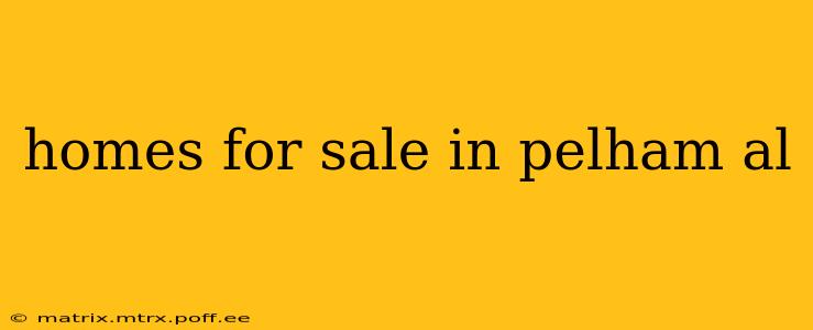homes for sale in pelham al
