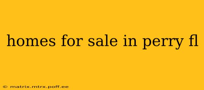 homes for sale in perry fl