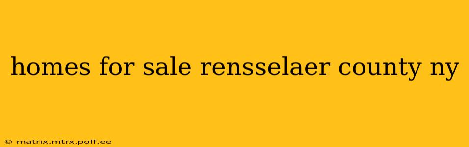 homes for sale rensselaer county ny