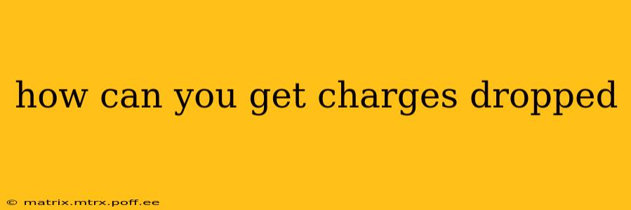 how can you get charges dropped