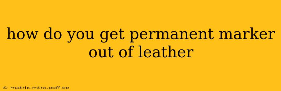 how do you get permanent marker out of leather