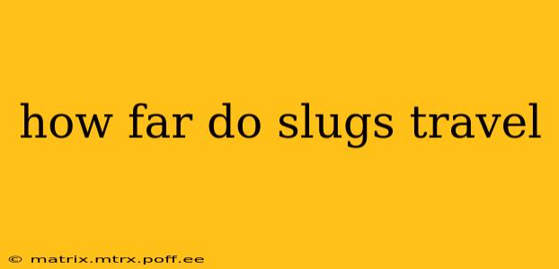 how far do slugs travel