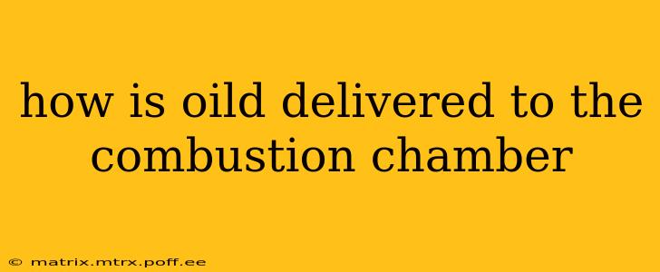how is oild delivered to the combustion chamber