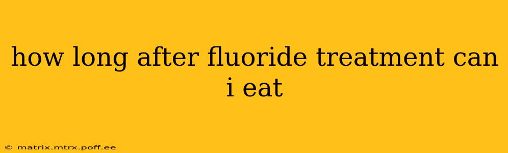 how long after fluoride treatment can i eat