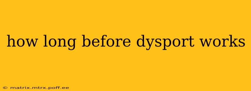 how long before dysport works