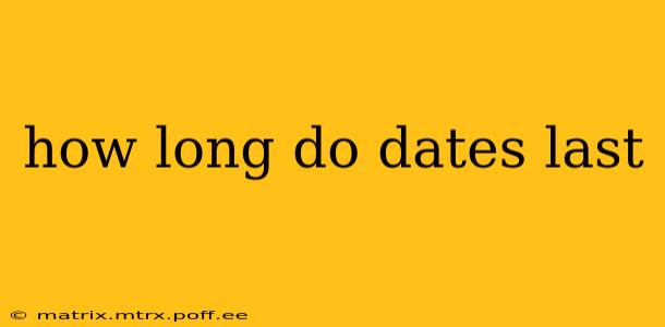 how long do dates last