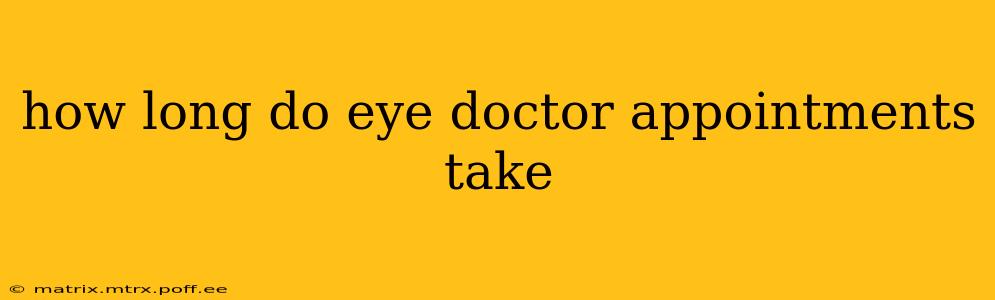 how long do eye doctor appointments take