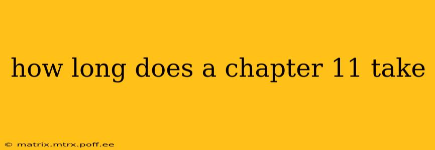 how long does a chapter 11 take