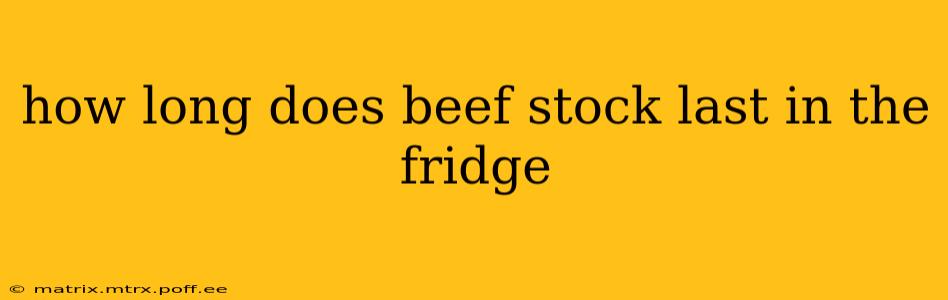 how long does beef stock last in the fridge