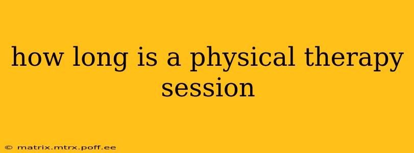 how long is a physical therapy session