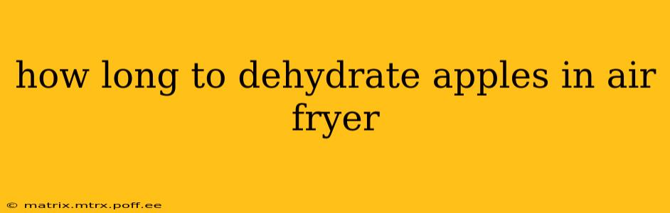 how long to dehydrate apples in air fryer