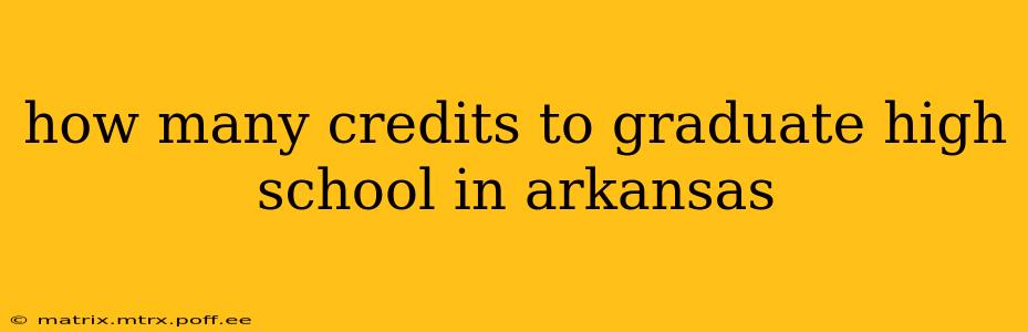 how many credits to graduate high school in arkansas