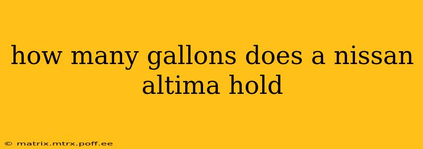 how many gallons does a nissan altima hold