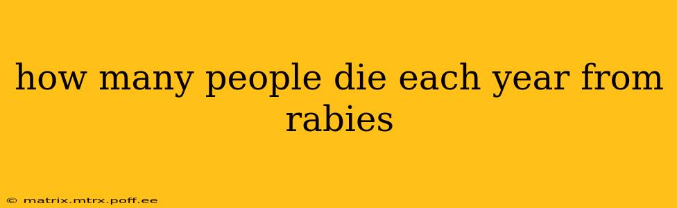 how many people die each year from rabies