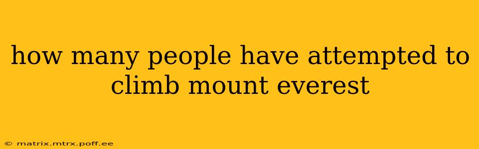 how many people have attempted to climb mount everest
