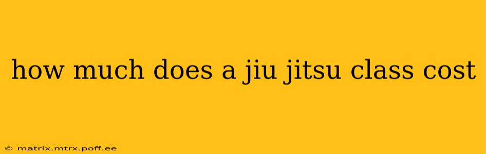 how much does a jiu jitsu class cost