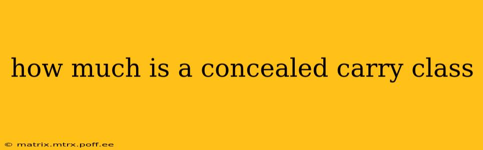 how much is a concealed carry class