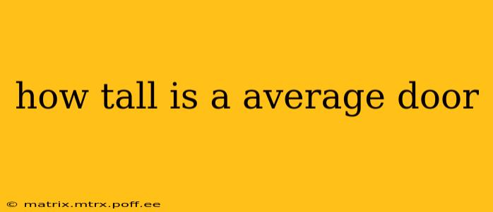 how tall is a average door