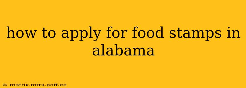 how to apply for food stamps in alabama