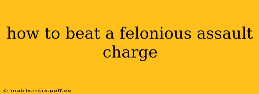 how to beat a felonious assault charge