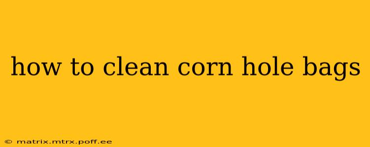 how to clean corn hole bags