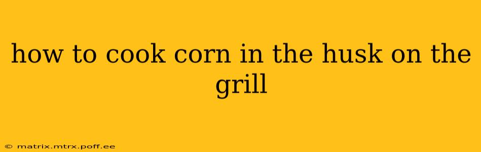 how to cook corn in the husk on the grill
